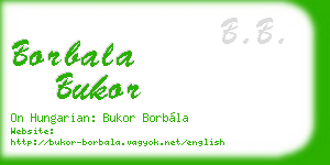 borbala bukor business card